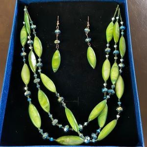 Beautiful vibrant green necklace